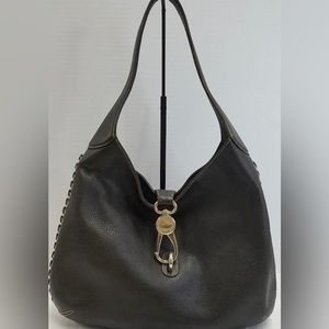 Authenticated Dooney & Bourke Women's Black Leather Shoulder Bag